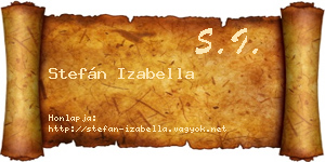 Stefán Izabella névjegykártya